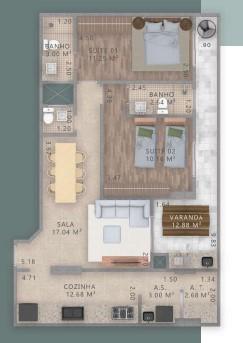 Apartamento, 2 quartos, 88 m² - Foto 6