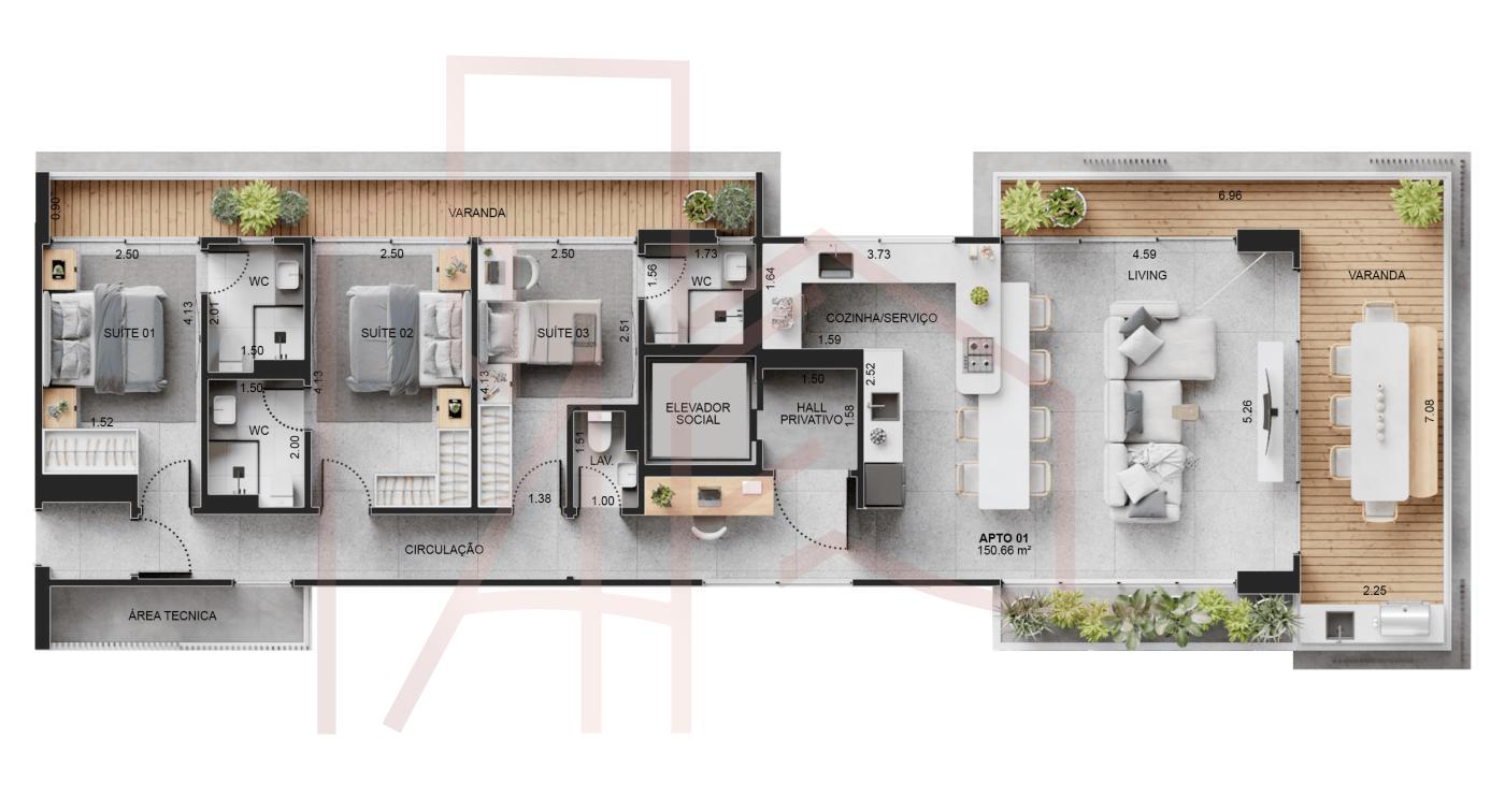 Apartamento, 3 quartos, 150 m² - Foto 19