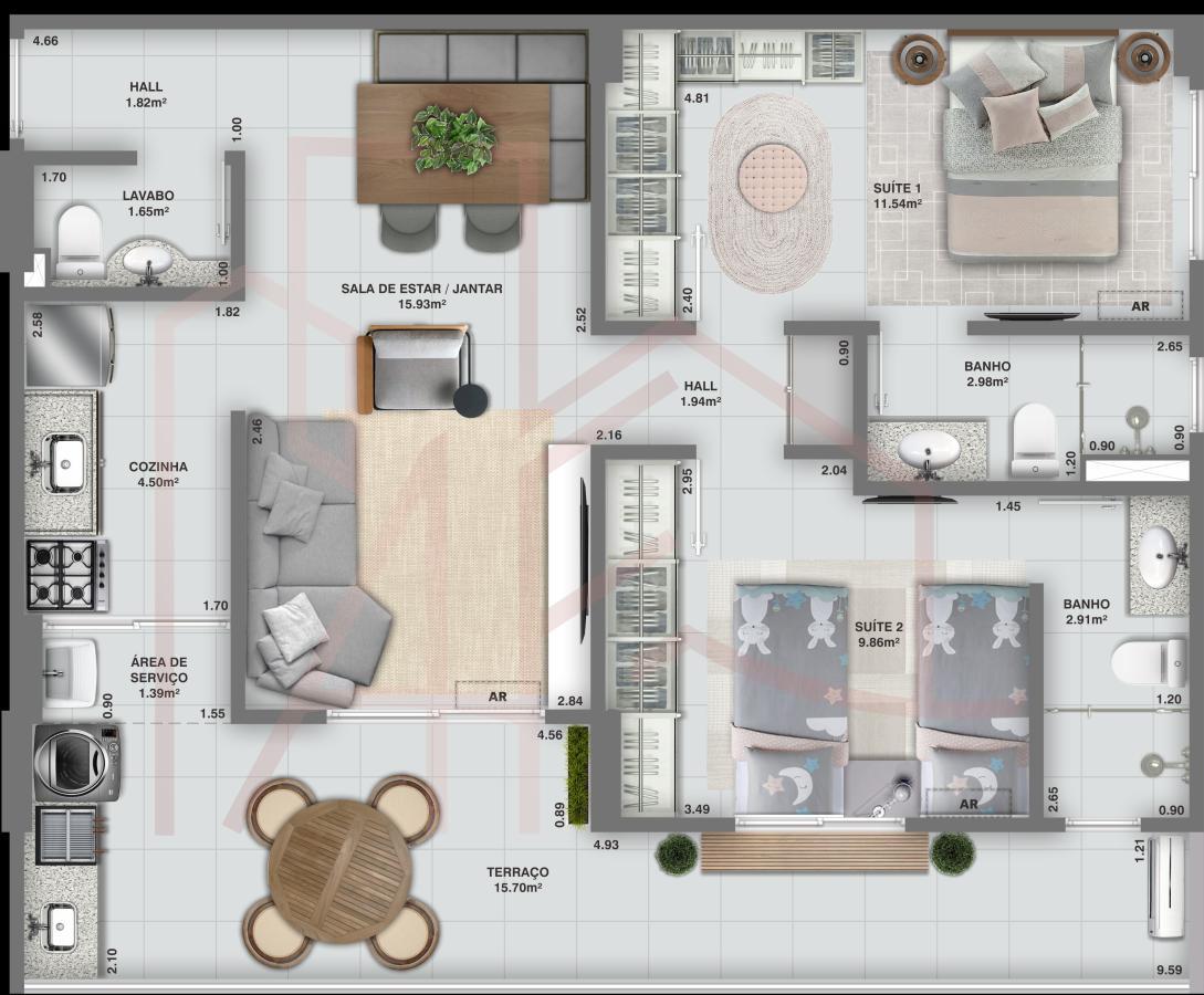 Apartamento, 2 quartos, 74 m² - Foto 32