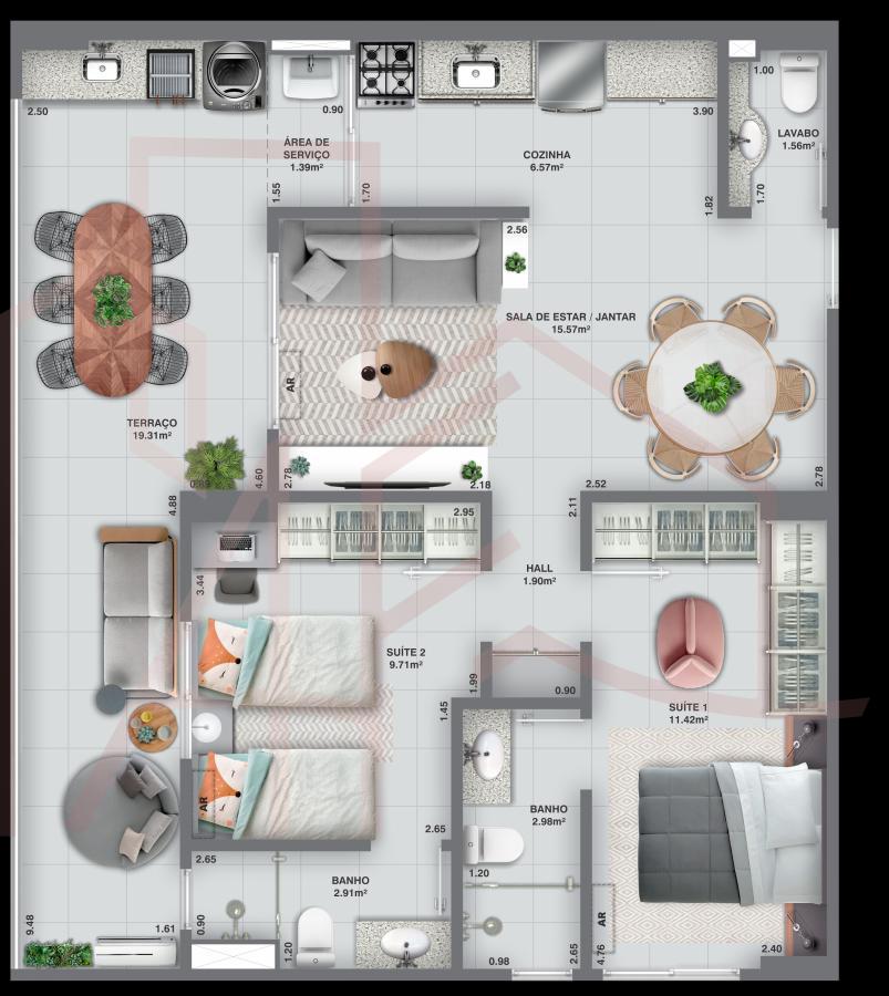 Apartamento, 2 quartos, 74 m² - Foto 34