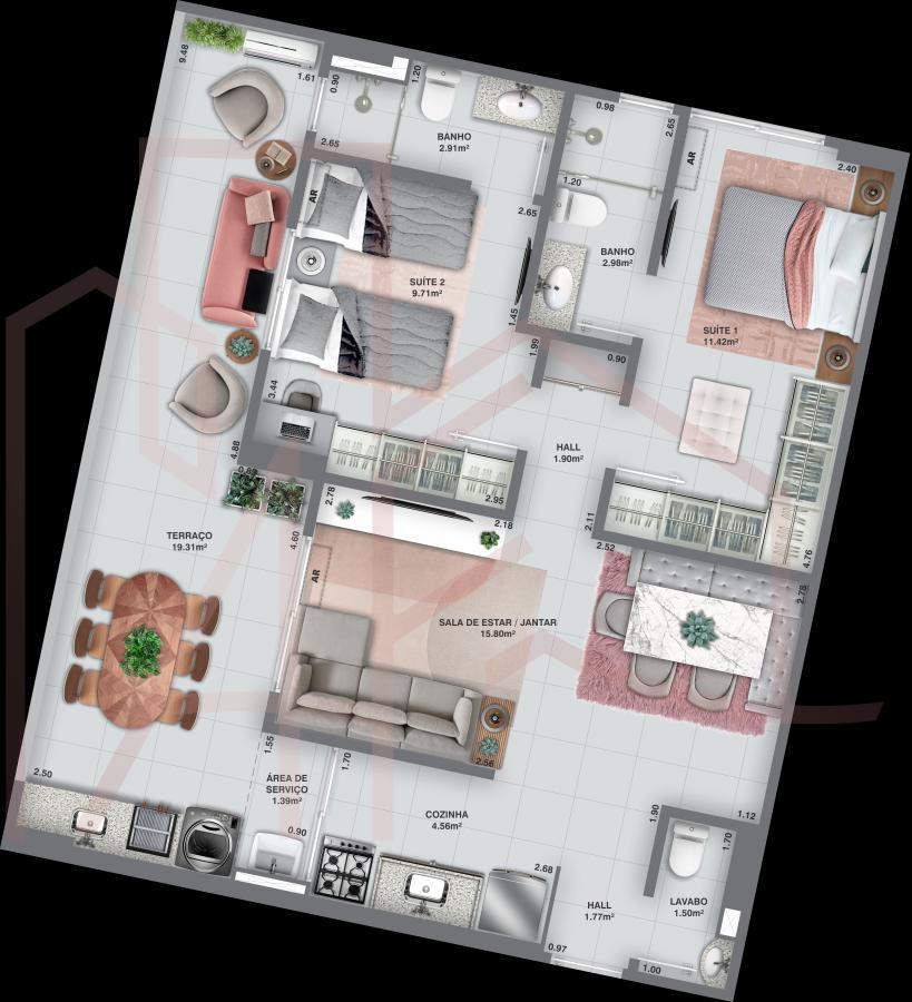 Apartamento, 2 quartos, 74 m² - Foto 37