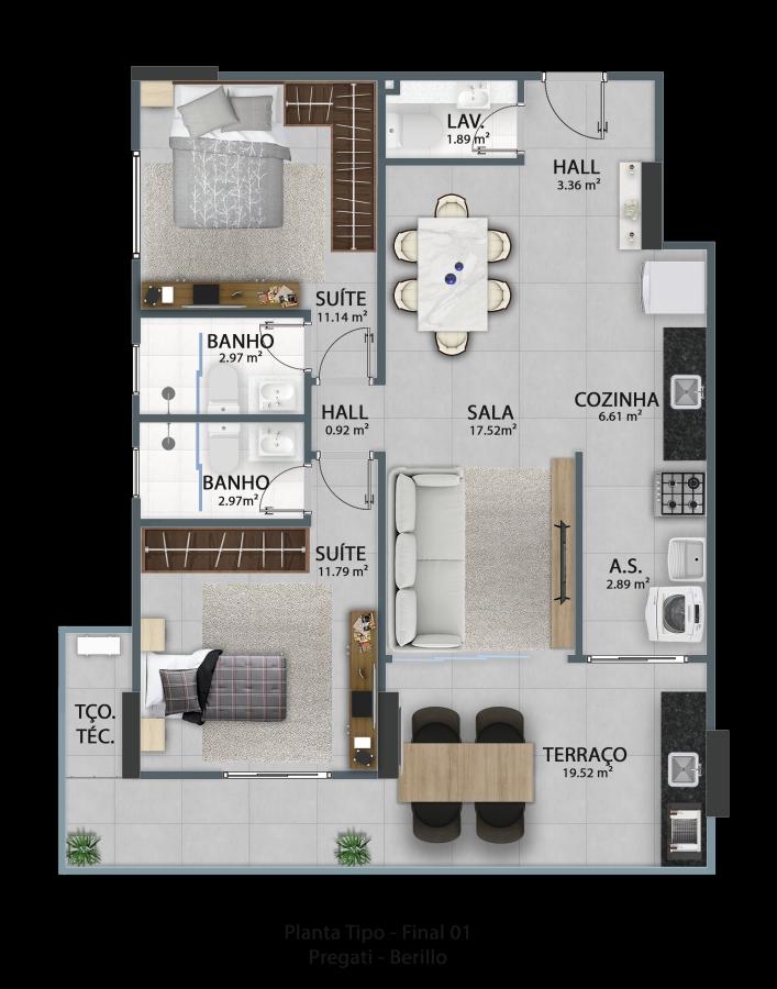 Apartamento, 2 quartos - Foto 35