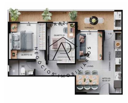 Apartamento, 2 quartos, 62 m² - Foto 6