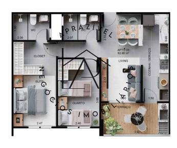 Apartamento, 2 quartos, 62 m² - Foto 4