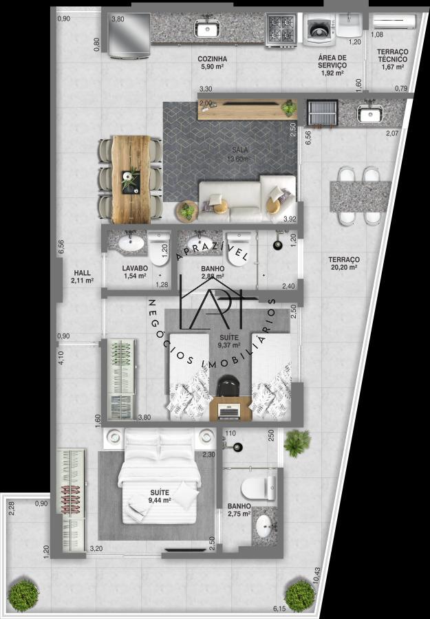 Apartamento, 1 quarto, 42 m² - Foto 17