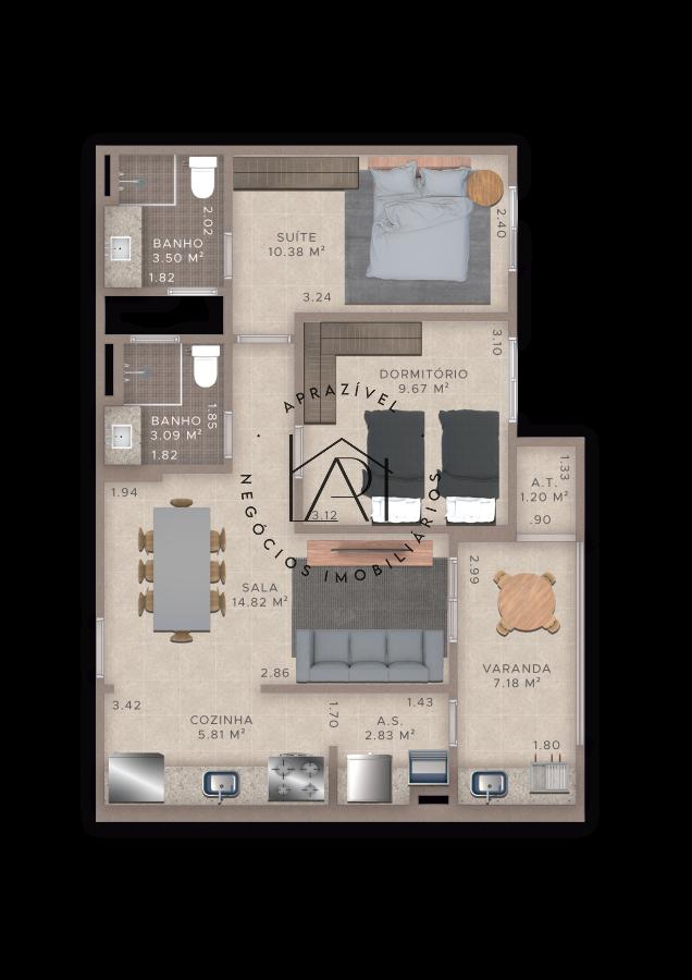 Apartamento, 2 quartos, 82 m² - Foto 24