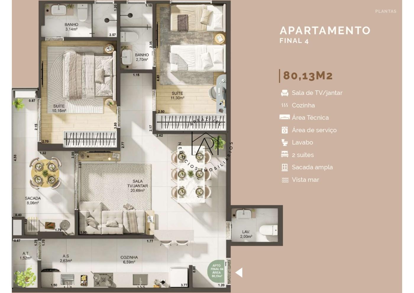 Apartamento, 2 quartos, 80 m² - Foto 26